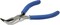 The Beadsmith Color-ID Bent Chain Nose Plier – 5 inches (127mm) – Blue Comfort Grip Handle – Polished Steel Head and Double-Leaf Spring - Tool for Jewelry Making
